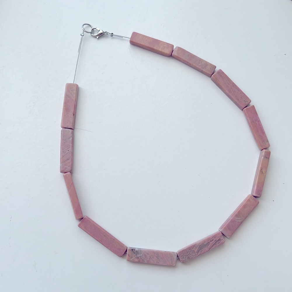 Elegant Pink Stone Necklace